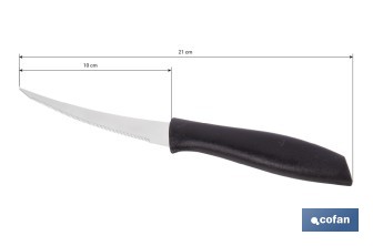 Pack de 3 cuchillos para fruta y verdura con mango ergonómico | Hoja de acero inoxidable | Longitud de la hoja: 10 cm - Cofan