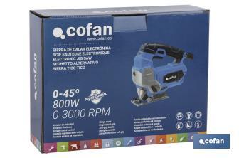 Sierra de calar electrónica 800W 0-45º (0-3000rpm) - Cofan