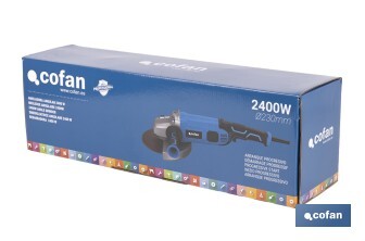 Amoladora angular de 2400W | Amoladora angular Ø230MM de arranque progresivo - Cofan