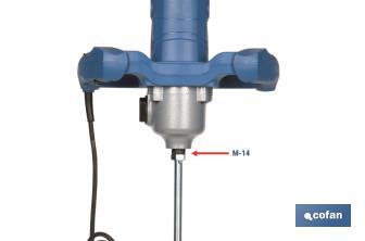 Paddle mixer | M14 paddle connection | Mixing paddle included | 2 speeds | Power: 1,400W - Cofan