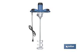 Cofan Paddle mixer for mixing paint and mortar | Electric stirrer | M14 paddle connection | Mixing paddle included | 2 speeds | Power: 1,800W - Cofan