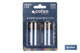 Pilas Alcalinas - LR20 D/1,5V - Cofan