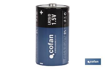 Pila alcalina - LR20 D/1,5V - Cofan
