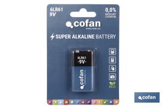 Alkaline batteries - 6LR61/9V - Cofan