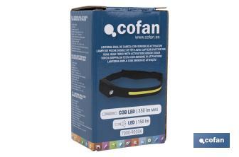 Linterna Dual de Cabeza con Sensor de Activación | 350 lm - Cofan