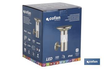 LAMPADA DA PARETE LED SOLARE CON SENSORE - Cofan