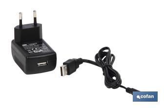 Cargador de Batería para Atornillador Cofan | Potencia 3,6 V | Potencia máxima 5,5 V | Cable USB - micro USB - Cofan