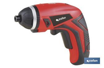 Atornillador/Destornillador a batería | 200 rpm | Batería Li-ion de 3.6 V + Cargador incluidos | Duración batería: 3-5 horas - Cofan