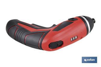 Atornillador/Destornillador a batería | 200 rpm | Batería Li-ion de 3.6 V + Cargador incluidos | Duración batería: 3-5 horas - Cofan
