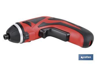 Atornillador/Destornillador a batería | 200 rpm | Batería Li-ion de 3.6 V + Cargador incluidos | Duración batería: 3-5 horas - Cofan
