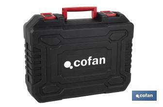 Amoladora a batería | Batería Li-ion de 20V y 2,0 Ah + Cargador incluidos | Apta para discos de ø115 mm - Cofan