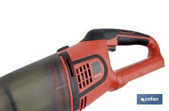 Aspirador a batería con prolongadores y accesorio giratorio | Batería Li-ion 20V + Cargador incluidos - Cofan