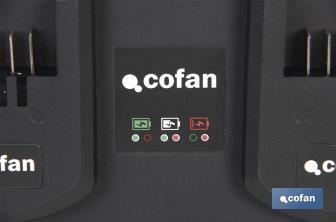 Cargador de Baterias Doble | Carga Rápida | 2 x 3,5 A - 18V - Cofan