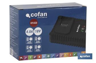 Chargeur de Batteries | Charge rapide | 2,4A - 18V - Cofan