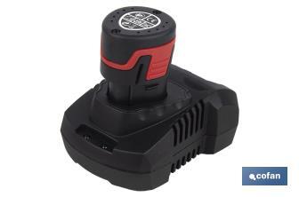 Taladro atornillador a batería | 19+ 1 posiciones de apriete | Batería Li-ion 12 V 2.0 Ah | Dos velocidades | Maletín incluido - Cofan