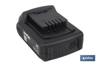 Batería de litio Li-ion de 20V y 2.0 Ah | Adecuada para herramientas eléctricas Cofan | Protección electrónica integral - Cofan