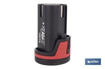 Batería Li-ion de 12 V y 2.0 Ah | Adecuado para taladro 50003244 | Larga duración y protección integral - Cofan