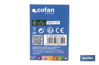 Batería Li-ion de 12 V y 2.0 Ah | Adecuado para taladro 50003244 | Larga duración y protección integral - Cofan