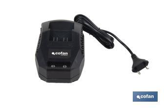 Cargador de batería 20V 2,4 A | Protección avanzada | Compatible con sistema 1 For All | Tecnología de carga inteligente - Cofan