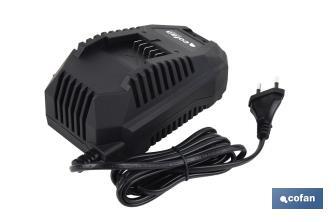 Cargador de batería de alta eficiencia: 20 V 4,5 A | Compatibilidad con sistema 1 For All | Tecnología de carga inteligente - Cofan