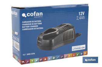 Cargador de batería de alta velocidad: 12V 2,4 A | Carga rápida y segura | Adecuado para batería 50003246 - Cofan