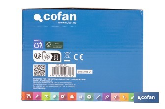 Pack de cargador 20 V 2.4 A + Batería 20 V 2.0 Ah Li-Ion | Compatible con sistema 1 for All | Protección contra sobrecarga y larga duración - Cofan