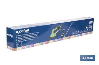 Kit Cortasetos de Mano | Extensible con Ruedas a Batería | Li-Iion 18V | 1200 RPM - Cofan