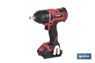 Pistola de impacto 1/2" a Batería | Batería de 20V + Cargador incluidos - Cofan