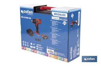 Pistola de impacto 1/2" a Batería | Batería de 20V + Cargador incluidos - Cofan