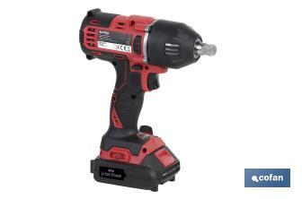 Pistola de impacto 1/2" a Batería | Batería de 20V + Cargador incluidos - Cofan