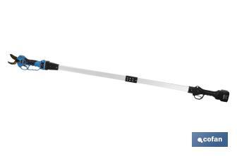 Kit of cordless pruning shears with extensible pole | Pole available in two different sizes: 130cm or 190cm - Cofan