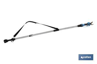 Kit of cordless pruning shears with extensible pole | Pole available in two different sizes: 130cm or 190cm - Cofan