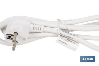 Base múltiple bipolar de 6 tomas para enchufes | Cable de 1,4 m | Interruptor de encendido - Cofan