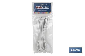 2-pole extension cord | Suitable for Europlug | White cable of 3 and 5 metres - Cofan