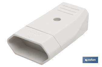 Base per presa bipolare | 10 A - 250 V | Colore: bianco - Cofan