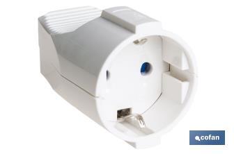 Base per presa mobile bipolare | 16 A - 250 V | Colore: bianco - Cofan