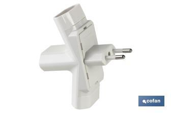 Adaptador Multivía Triplo | Tipo Espiga | 3 vías | 10 A - 250 V - Cofan