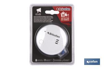 Rilevatore di incendi con allarme acustico | Dimensioni mini Ø70 mm | Batterie incluse - Cofan