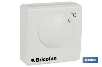Thermostat pour chauffage analogique | Réglage de la température manuel | Dimensions 100 x 80 x 40 mm - Cofan