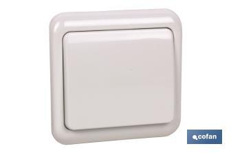 Conmutador de cruzamiento de empotrar | Modelo Pacific | 10 A - 250 V |Color blanco - Cofan