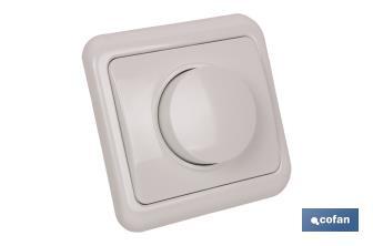 Flush mounted dimmer switch | Pacific Model | 16A - 250V-500W | White - Cofan