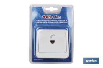Telephone flush-mounted base | Old Pacific Model | Compatible with junction boxes - Cofan