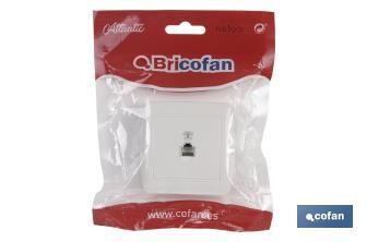 Base para Telefone RJ11 de superficie | Modelo Atlantis | Cor Branco | 10 A - 250 V - Cofan