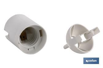 Lamp-holder E-27 | Thermostable resin material | White | 4A - 250V - Cofan