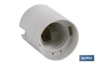 Lamp-holder E-27 | Thermostable resin material | White | 4A - 250V - Cofan