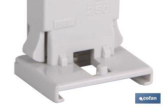 Lamp-holder for fluorescent tubes | Quick terminal installation | White | 2A 250V - Cofan