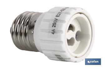 Portalampada adattatore | Da E27 a GU10/GZ10 | 2 A - 250 V~ - Cofan