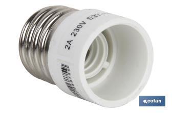 Portalampada adattatore | Da E27 a E14 | 2 A - 250 V~ - Cofan