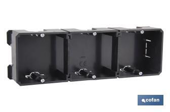 Flush-mounted box for several gangs | Several sizes | Universal and linkable - Cofan