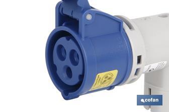 Adaptateur de conversion bipolaire | Degré de protection IP 44 | Fiche Schuko 2 P + T | 16 A - Cofan